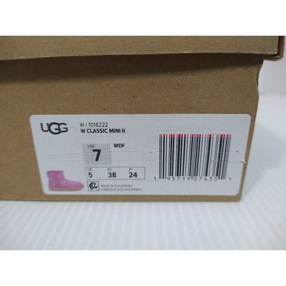 UGG Women Classic Mini II Genuine Shearling Lined Boot Wildflower Size US 7 - Picture 9 of 9